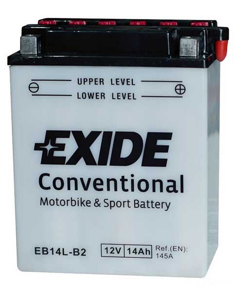 Аккумулятор EXIDE (EB14L-B2) 14Ач, 145А, 89/134/166, 12V, +/-