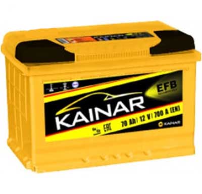 Акумулятор KAINAR EFB 70Ач, 760А, 175/278/190, 12V, -/+