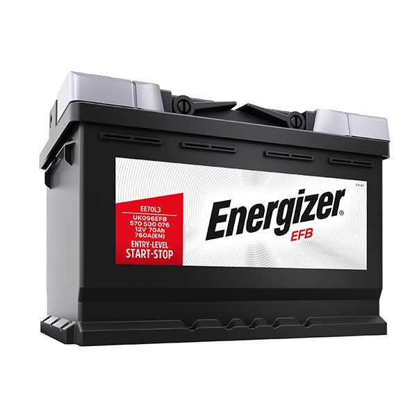 Аккумулятор Energizer EFB 60Ач, 640А, 175/242/190, 12V, +/-