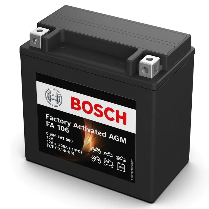 Акумулятор BOSCH (FA106) 12Ач, 200А, 87/150/145, 12V, +/-