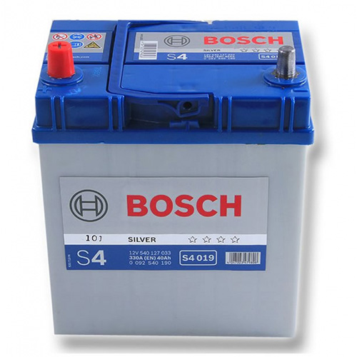 Аккумулятор BOSCH (S4019) 40Ач, 330А, 127/187/227, 12V, +/-
