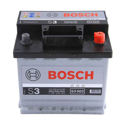 Акумулятор BOSCH (S3002) 45Ач, 400А, 175/207/190, 12V, -/+