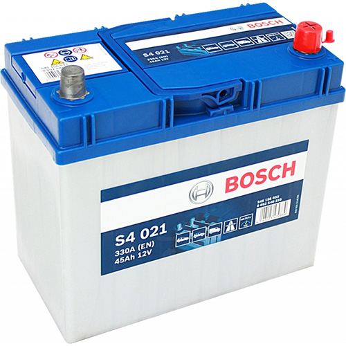 Аккумулятор BOSCH (S4021) 45Ач, 330А, 129/238/227, 12V, -/+
