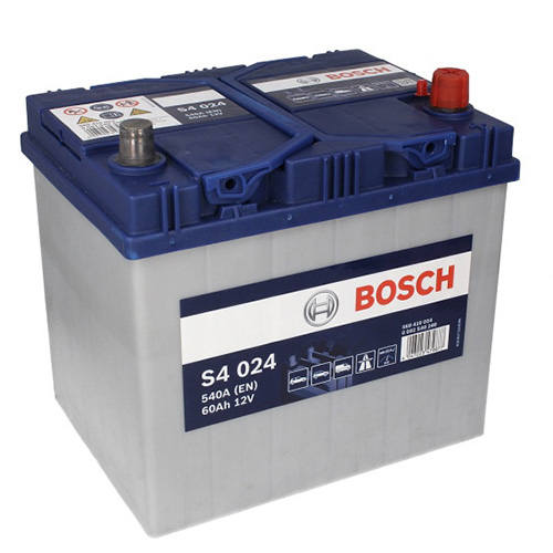 Аккумулятор BOSCH (S4024) 60Ач, 540А, 173/232/225, 12V, -/+