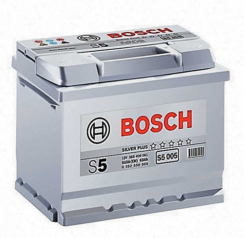 Аккумулятор BOSCH (S5005) 63Ач, 610А, 175/242/190, 12V, -/+