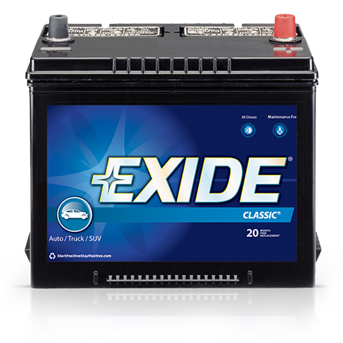 Акумулятор EXIDE CLASSIC 55Ач, 460А, 175/242/190, 12V, -/+