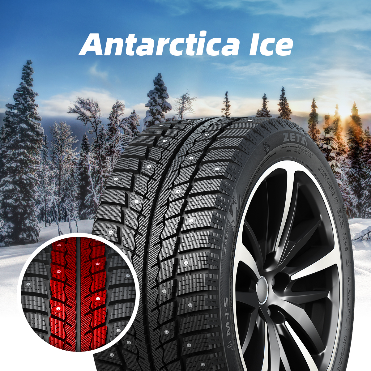 Зимові шини ZETA Antarctica Ice 245/45 R18 100H XL 