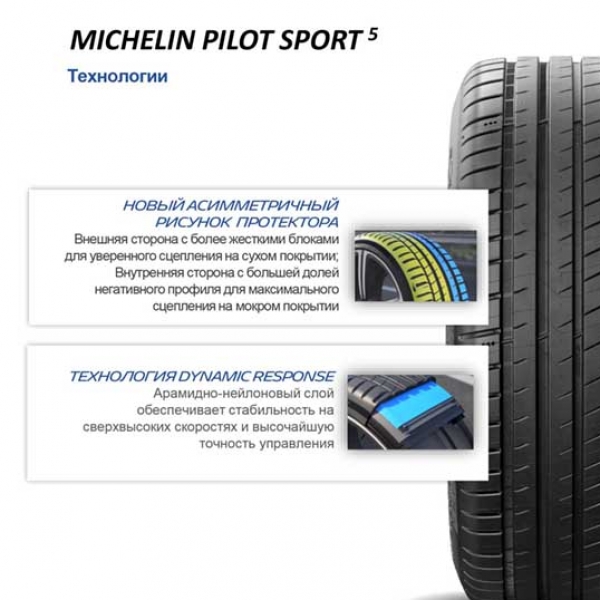 Летние шины Michelin Pilot Sport 5 235/40 R18 95Y XL 